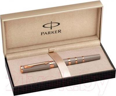 Ручка капиллярная имиджевая Parker Ingenuity Slim Taupe and Metal PGT 1858538 - коробка