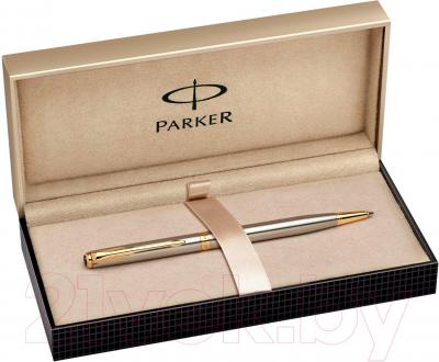 Ручка шариковая имиджевая Parker Sonnet 07 Stainless Steel GT S0809140