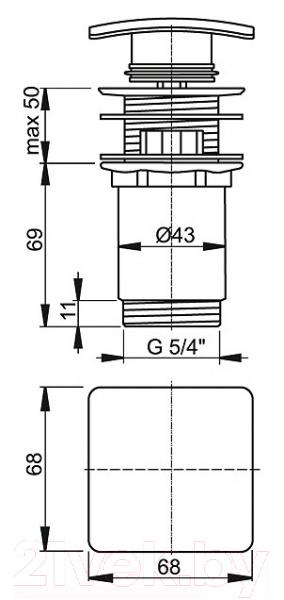 Донный клапан Alcaplast A393