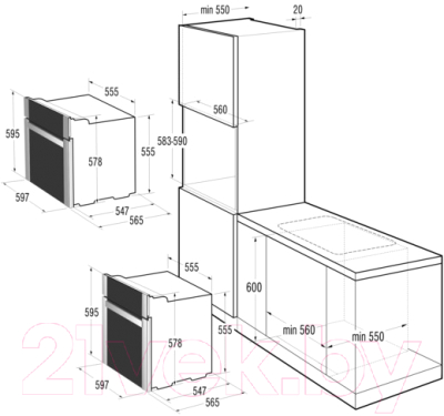 Электрический духовой шкаф gorenje bo635e11bk 2