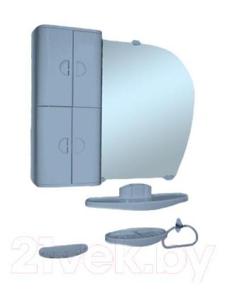 Комплект мебели для ванной Белпласт 16 с346-2830 (левый, голубой)