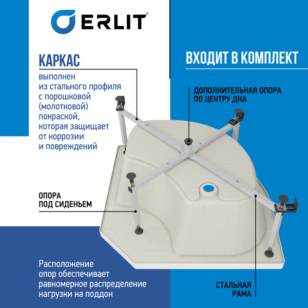 Купить Душевая кабина Erlit ER3512TPR-C3-RUS в Слуцке