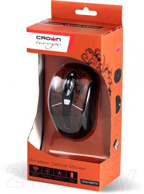 Мышь Crown CMM-927W (коричневый) - упаковка