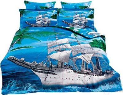 Комплект постельного белья Arya Сатин Печатное 3D Ocean Ships / PB200X220Oce (200x220)