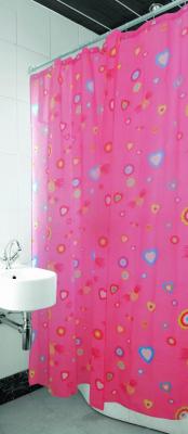 Шторка-занавеска для ванны Arya Pink Love / SDV180PinL (180x180)