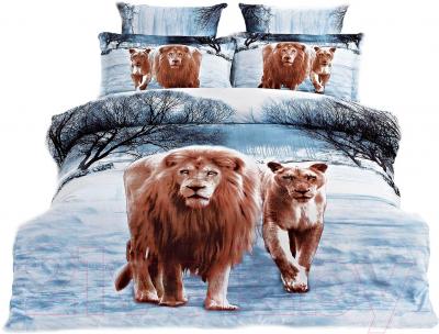 Комплект постельного белья Arya Сатин Печатное 3D Winter Lions / PB200X220WL (200x220)
