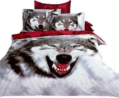 Комплект постельного белья Arya Печатное 3D Siberian Wolf / PB200X220Sibe (200x220)