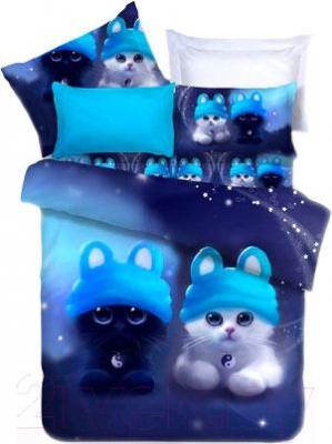 Комплект постельного белья Arya Сатин Печатное Cat Dream / PB200X220Cat (200x220)
