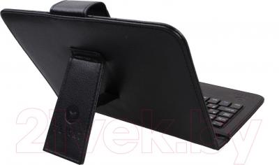 Чехол с клавиатурой для планшета Flycat KC701 (черный) - вид сзади