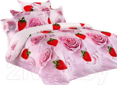 Комплект постельного белья Arya Печатное Milk Strawberry / PB200X220Milk (200x220)