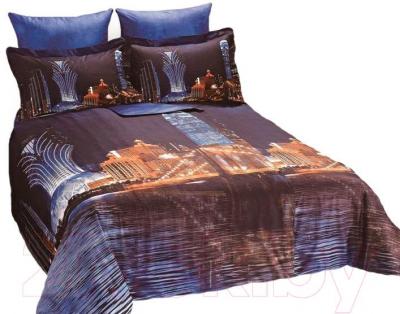 Комплект постельного белья Arya Сатин Печатное 3D Midnight City / PB200X220Mid (200x220)