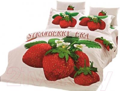 Комплект постельного белья Arya Сатин Печатное Strawberry / PB160X220Straw (160x220)