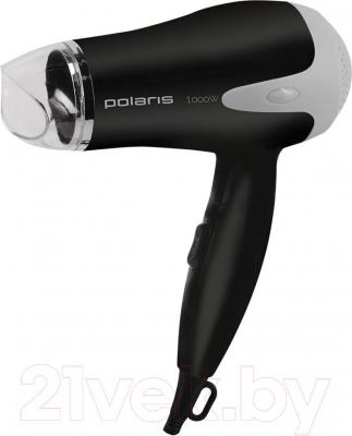 Компактный фен Polaris PHD 1021TR (черный)