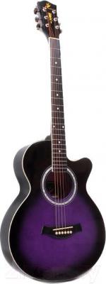 Акустическая гитара Swift Horse WG-386 C/OVTS (flame violet-burst)