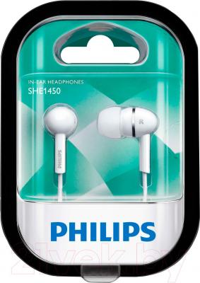 Наушники Philips SHE1450WT/51 - в упаковке