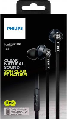 Наушники-гарнитура Philips TX1BK/00 - в упаковке