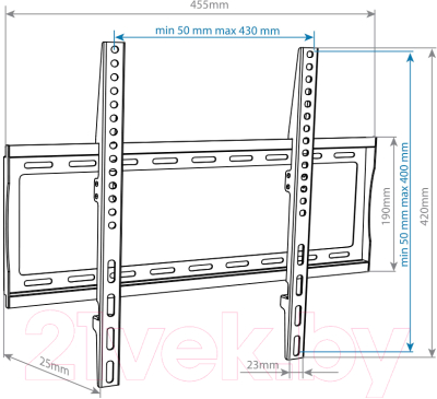 Кронштейн для телевизора ARM Media Steel-3 (черный)