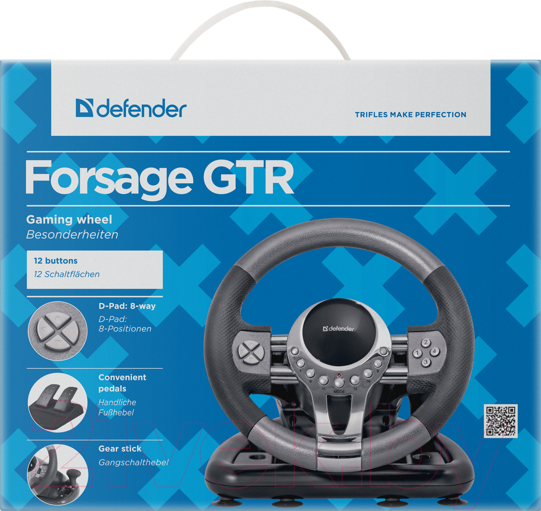 Игровой руль Defender Forsage GTR