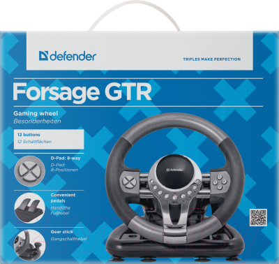 Игровой руль Defender Forsage GTR / 64367
