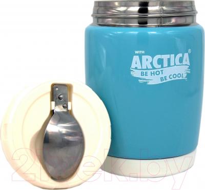 Термос для еды Арктика 409-480 (голубой) - складная ложка
