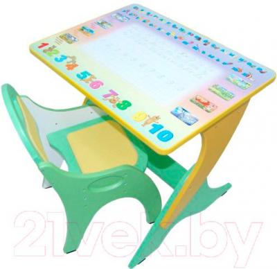 Комплект мебели с детским столом Tech Kids Зима-лето 14-328 (салатово-желтый)