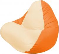 Бескаркасное кресло Flagman Relax Г4.1-019 (светло-бежевый/оранжевый) - 