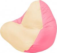 Бескаркасное кресло Flagman Relax Г4.1-020 (светло-бежевый/розовый) - 