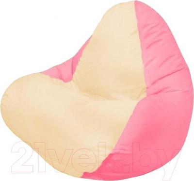 Бескаркасное кресло Flagman Relax Г4.1-020 (светло-бежевый/розовый)