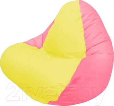 Бескаркасное кресло Flagman Relax Г4.1-035 (желтый/розовый)