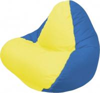 Бескаркасное кресло Flagman Relax Г4.1-038 (желтый/синий) - 