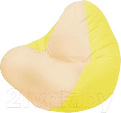 Бескаркасное кресло Flagman Relax Г4.1-052 (светло-бежевый/желтый)