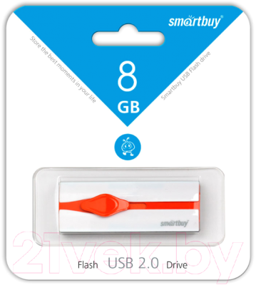 Usb flash накопитель SmartBuy 8GB Comet White (SB8GBCMT-W)