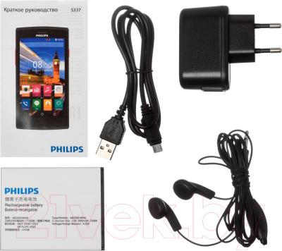 Смартфон Philips S337 (черно-красный)