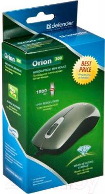 Мышь Defender Orion 300 (серый) - упаковка