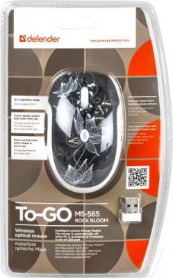 Мышь Defender To-GO MS-565 Nano Rock Bloom / 52569 - упаковка