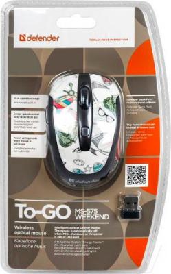 Мышь Defender To-GO MS-575 Nano Weekend (52574) - упаковка