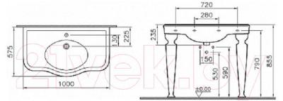 Ножка для умывальника VitrA Efes / 6210B003-0156