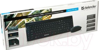 Клавиатура+мышь Defender Domino 825 Nano (черный) - упаковка
