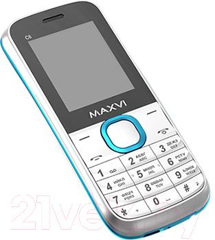 Мобильный телефон Maxvi C6 (бело-синий)