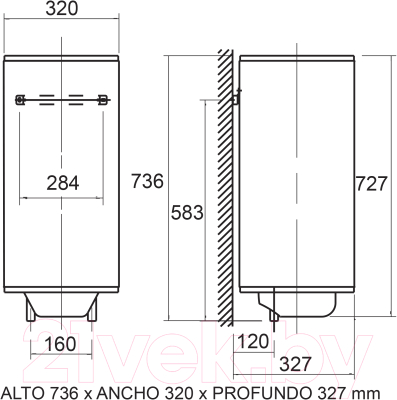 Накопительный водонагреватель Cata Termo Standard TS-30 SL