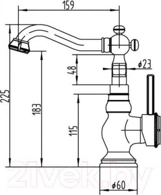 Смеситель ZORG Antic AZR 700 U-6-6 BR