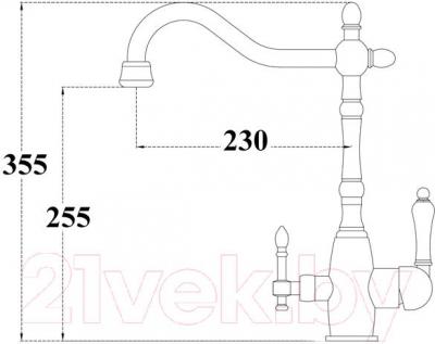 Смеситель ZORG ZR 312 YF-50 BR Light