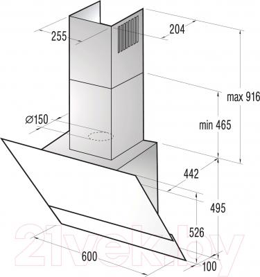 Вытяжка наклонная Gorenje DVG6565KRB