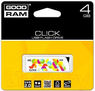 Usb flash накопитель Goodram CL!CK 4GB (PD4GH2GRCLWR9) - упаковка
