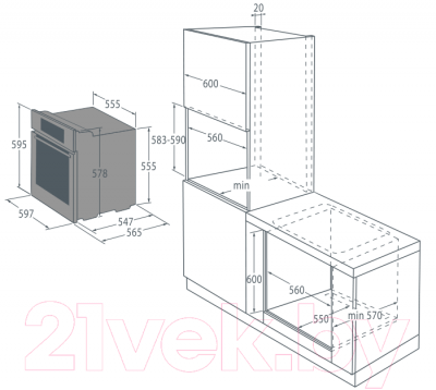 Электрический духовой шкаф Gorenje GO876B