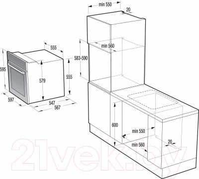 Электрический духовой шкаф Gorenje BO637E21XG