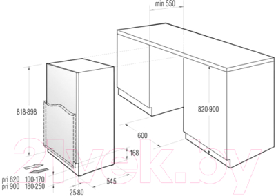 Встраиваемый холодильник Gorenje RIU6091AW