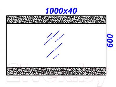 Зеркало Aqwella Бергамо 100 / Ber.02.10 - технический чертеж