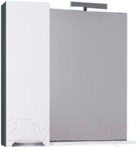 Шкаф с зеркалом для ванной Aqwella Плазма / Pl.02.08/Gr