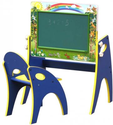 Комплект мебели с детским столом Tech Kids Буквы-цифры 14-101-БСН (синий) - общий вид
